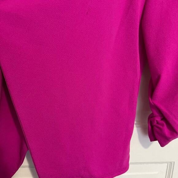 MOA Collection bright pink open front blazer S - Picture 6 of 8